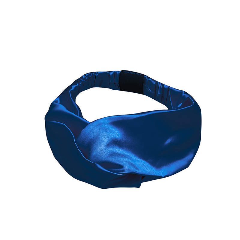 Elegantes Seidenstirnband - Blau – Bild 2
