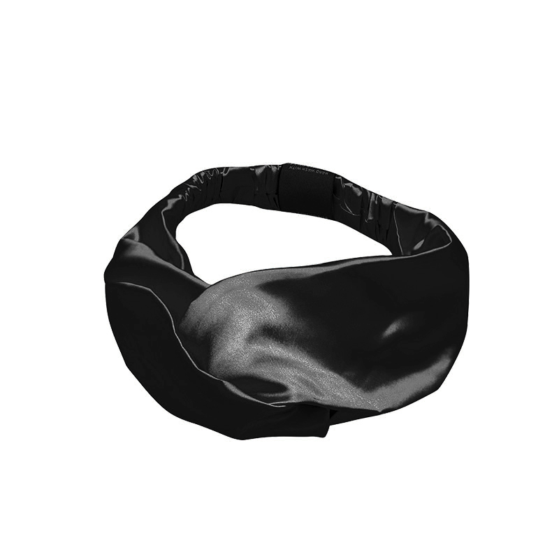 Elegantes Seidenstirnband - Schwarz – Bild 2