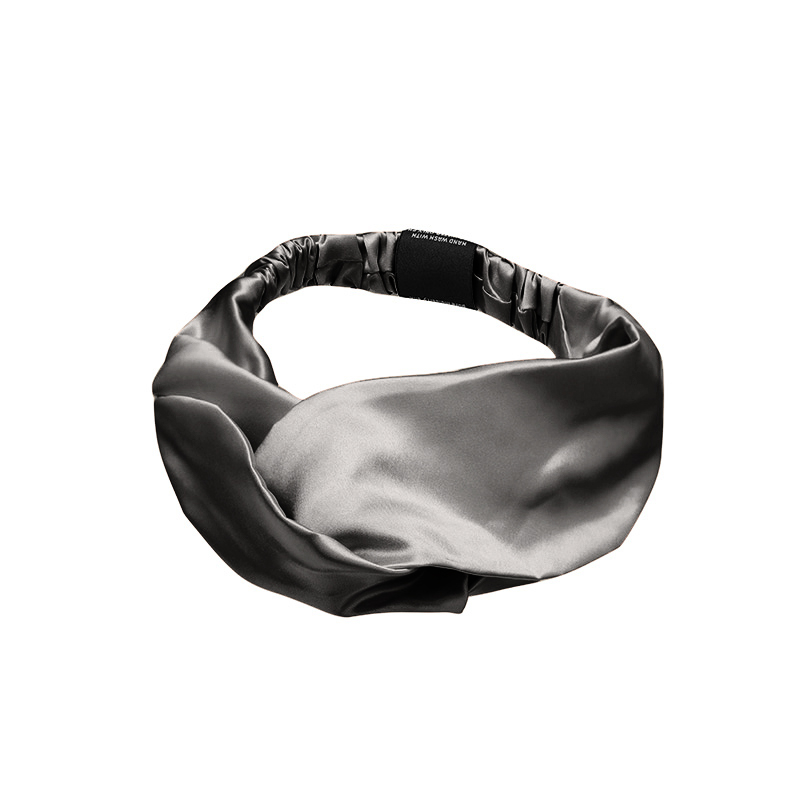 Elegantes Seidenstirnband - Grau – Bild 2