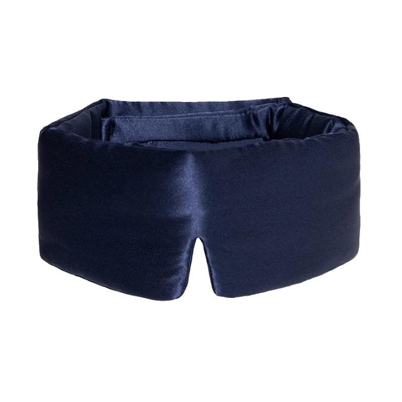 Dunkelblaue Schlaf-Seidenmaske – Bild 2