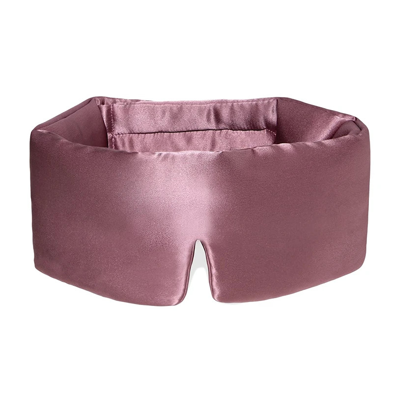 Dunkelrosa Schlaf-Seidenmaske – Bild 2