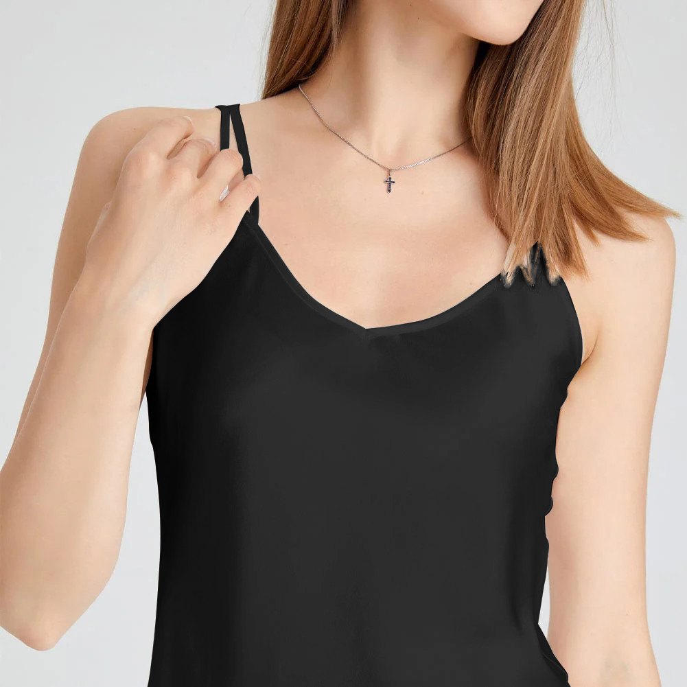 Elegantes Seidentanktop - Schwarz – Bild 3
